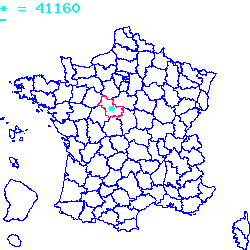 localisation sur le carte de La Colombe 41160