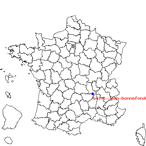 localisation sur le carte de saint-jean-bonnefonds 