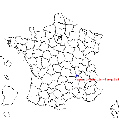 localisation sur le carte de saint-martin-la-plaine 