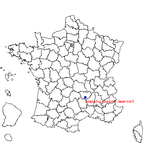 localisation sur le carte de espaly-saint-marcel 