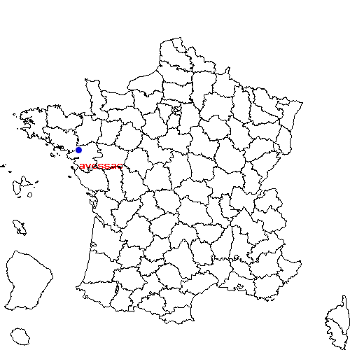 localisation sur le carte de avessac 