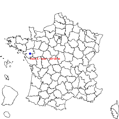 localisation sur le carte de nort-sur-erdre 