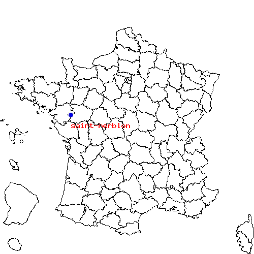 localisation sur le carte de saint-herblon 
