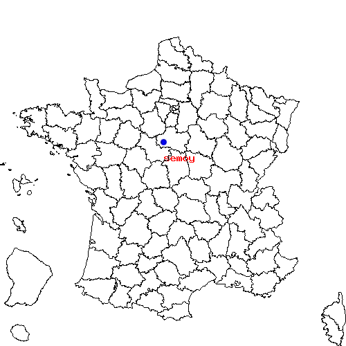 localisation sur le carte de semoy 