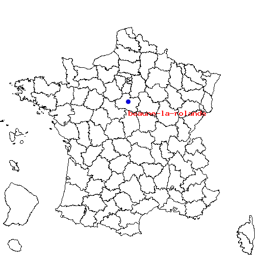 localisation sur le carte de beaune-la-rolande 