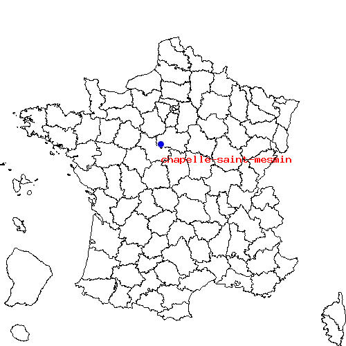 localisation sur le carte de chapelle-saint-mesmin 