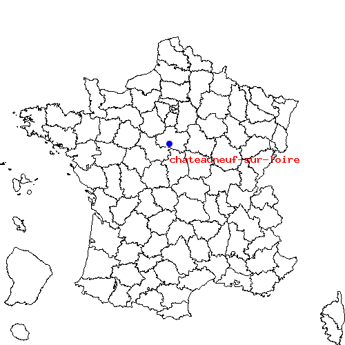 localisation sur le carte de chateauneuf-sur-loire 