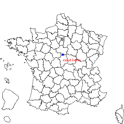 localisation sur le carte de coullons 