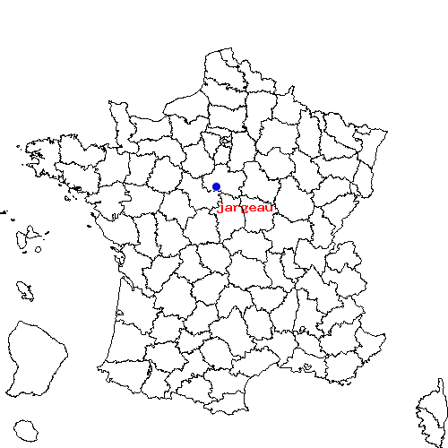 localisation sur le carte de jargeau 