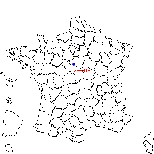 localisation sur le carte de mardie 