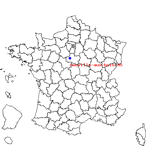 localisation sur le carte de neuville-aux-bois-45 