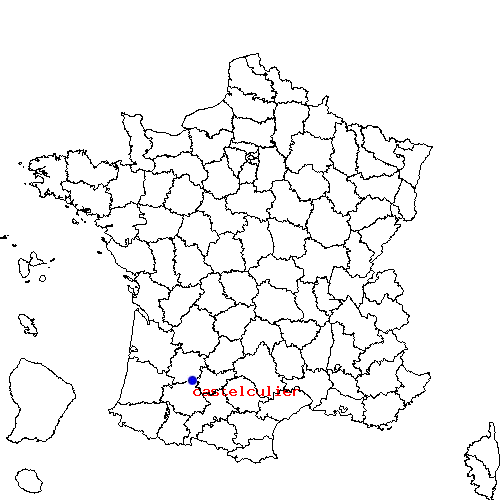 localisation sur le carte de castelculier 