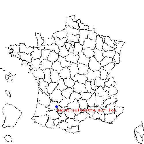 localisation sur le carte de saint-sylvestre-sur-lot 