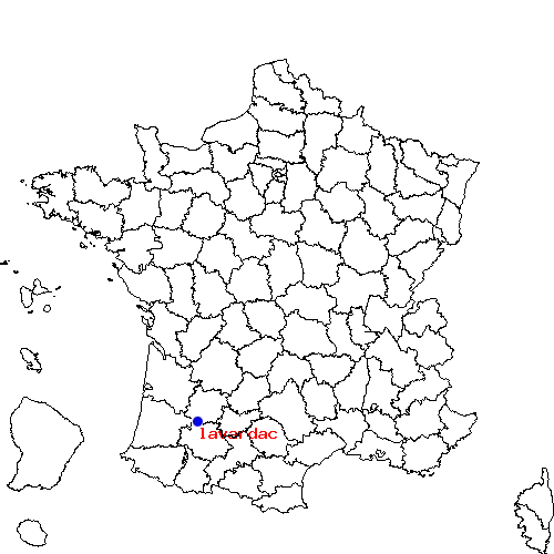 localisation sur le carte de lavardac 