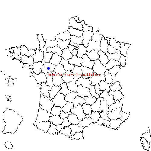 localisation sur le carte de brain-sur-l-authion 