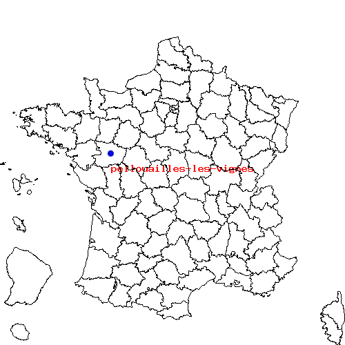 localisation sur le carte de pellouailles-les-vignes 