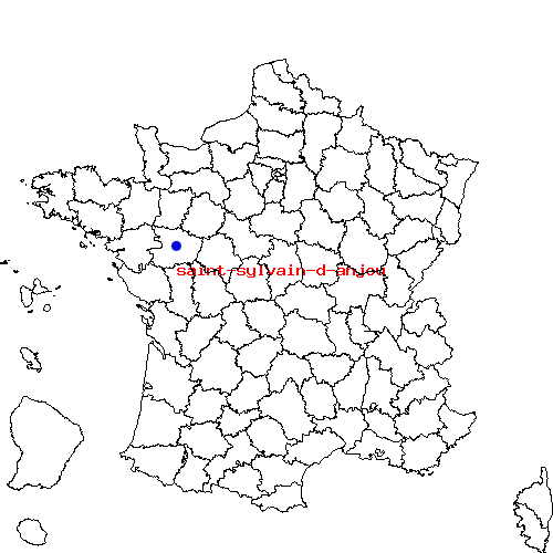 localisation sur le carte de saint-sylvain-d-anjou 