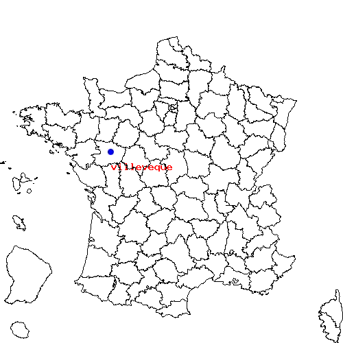 localisation sur le carte de villeveque 