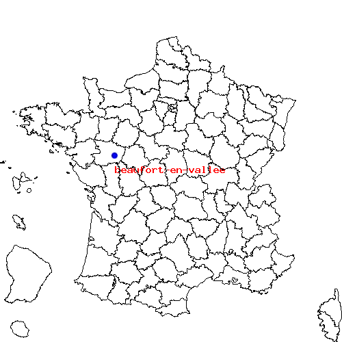 localisation sur le carte de beaufort-en-vallee 