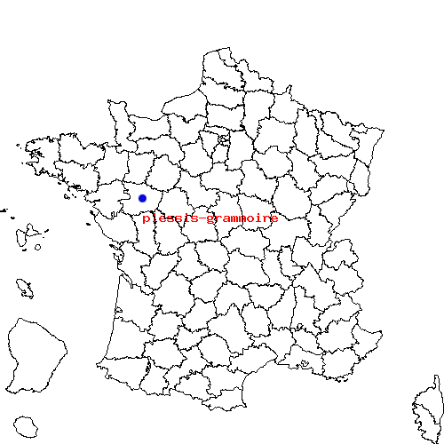 localisation sur le carte de plessis-grammoire 