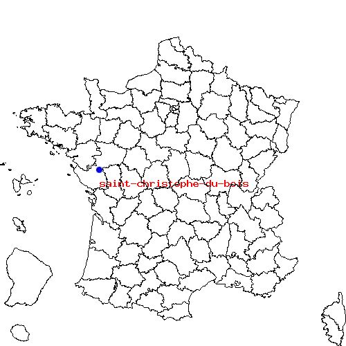 localisation sur le carte de saint-christophe-du-bois 