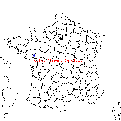 localisation sur le carte de saint-florent-le-vieil 