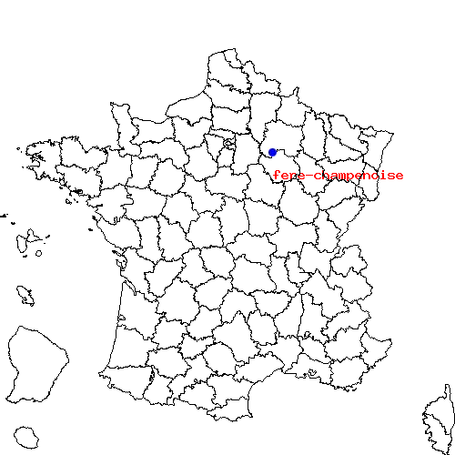 localisation sur le carte de fere-champenoise 