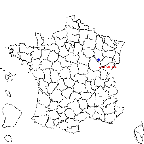 localisation sur le carte de langres 