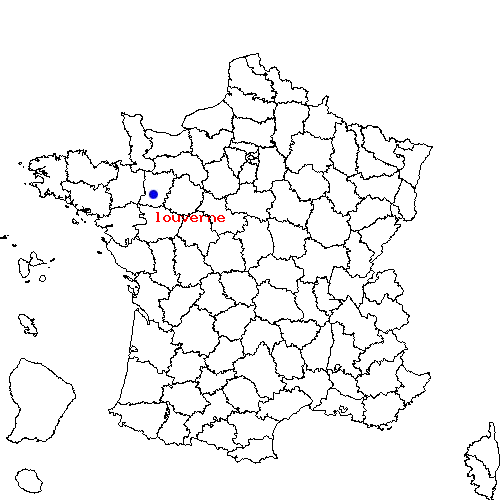 localisation sur le carte de louverne 