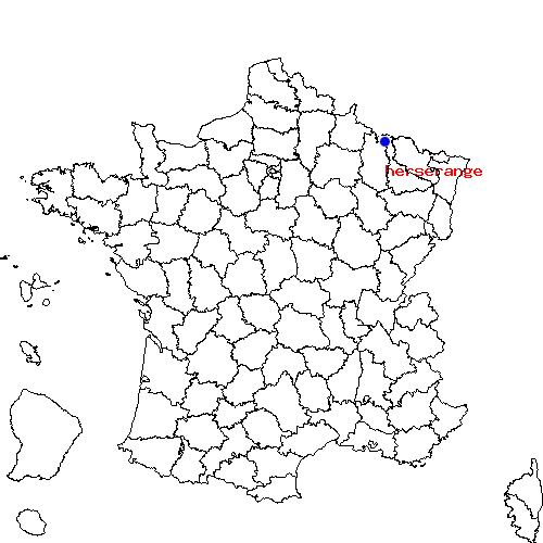 localisation sur le carte de herserange 