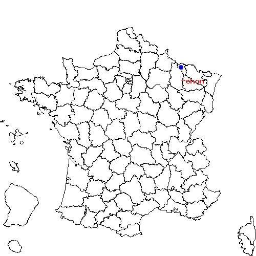 localisation sur le carte de rehon 