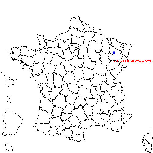 localisation sur le carte de rosieres-aux-salines 