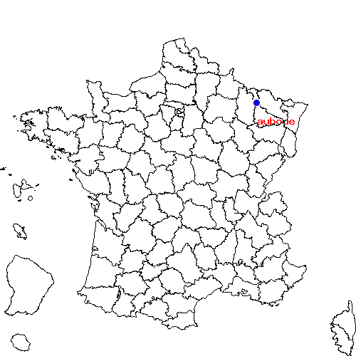 localisation sur le carte de auboue 