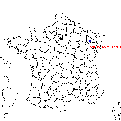 localisation sur le carte de saulxures-les-nancy 