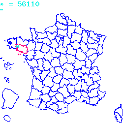 localisation sur le carte de Gourin 56110