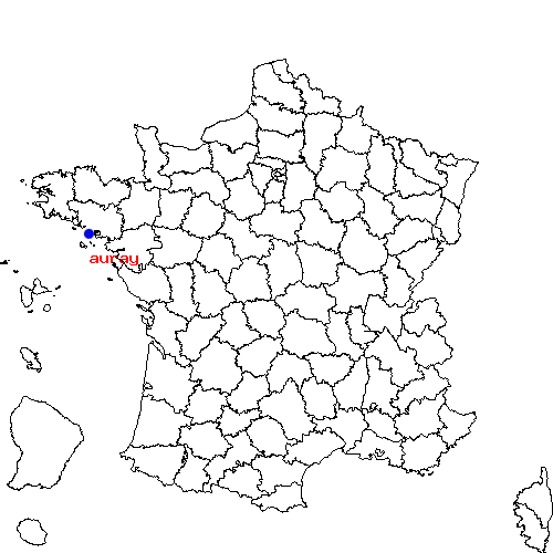 localisation sur le carte de auray 