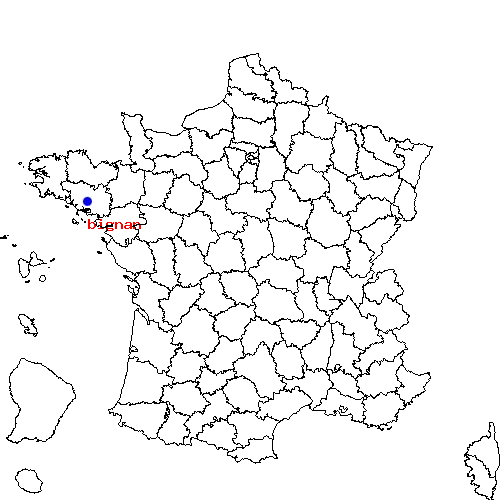 localisation sur le carte de bignan 