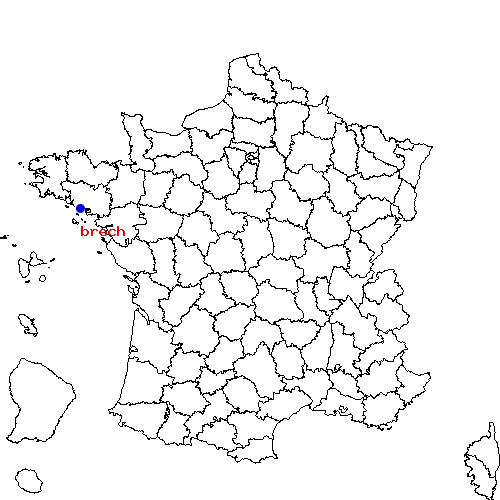 localisation sur le carte de brech 