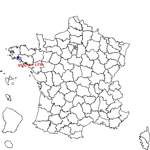 localisation sur le carte de guiscriff 