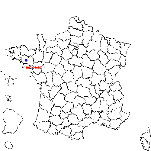 localisation sur le carte de moreac 