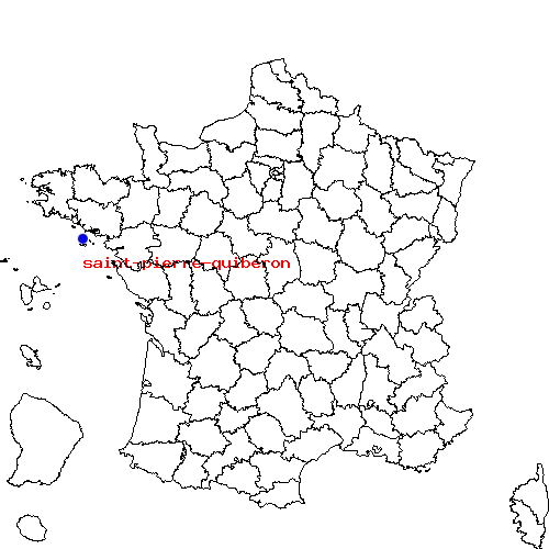 localisation sur le carte de saint-pierre-quiberon 