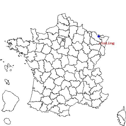 localisation sur le carte de alsting 