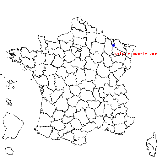 localisation sur le carte de sainte-marie-aux-chenes 