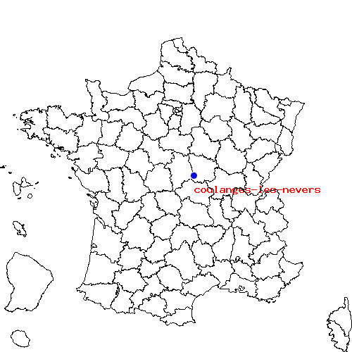 localisation sur le carte de coulanges-les-nevers 