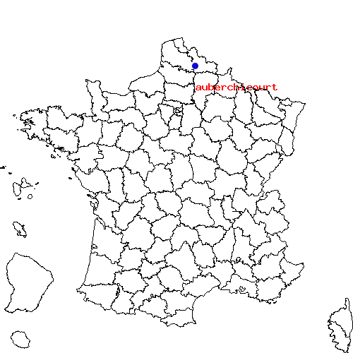 localisation sur le carte de auberchicourt 
