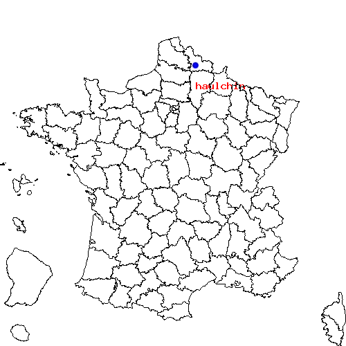 localisation sur le carte de haulchin 