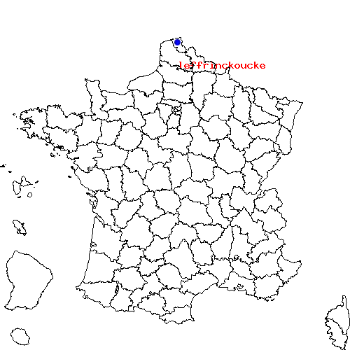 localisation sur le carte de leffrinckoucke 