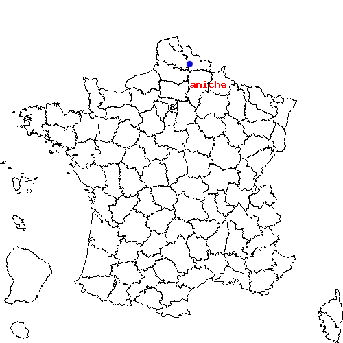 localisation sur le carte de aniche 