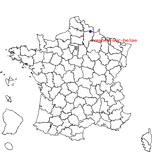 localisation sur le carte de avesnes-sur-helpe 