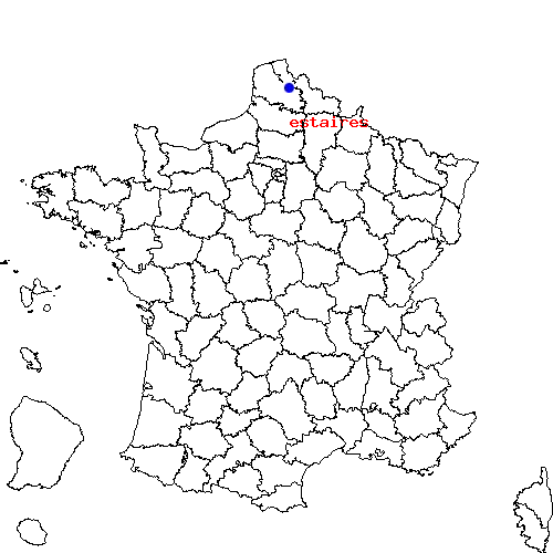 localisation sur le carte de estaires 